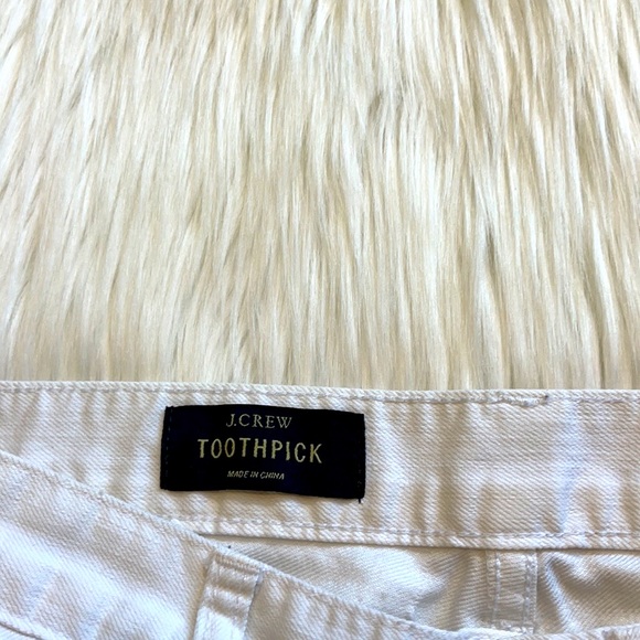 J. Crew Stretch Toothpick Jeans in White - Picture 3 of 5